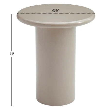 ΒΟΗΘΗΤΙΚΟ ΤΡΑΠΕΖΑΚΙ SOLNA HM18455.05 MDF ΣΕ GLOSSY TAUPE Φ50x59Υεκ
