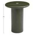 ΒΟΗΘΗΤΙΚΟ ΤΡΑΠΕΖΑΚΙ SOLNA HM18455.07 MDF ΣΕ GLOSSY ΠΡΑΣΙΝΟ Φ50x59Υεκ