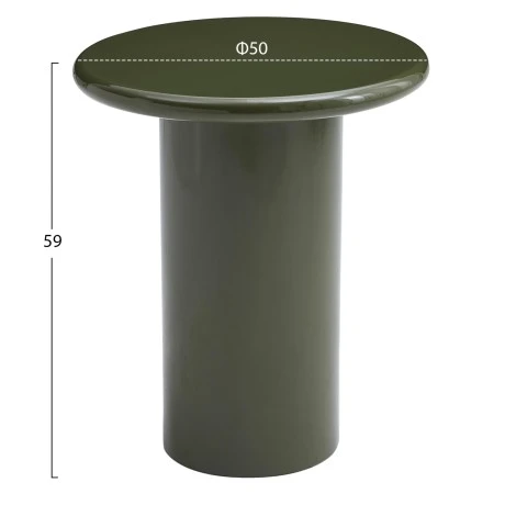 ΒΟΗΘΗΤΙΚΟ ΤΡΑΠΕΖΑΚΙ SOLNA HM18455.07 MDF ΣΕ GLOSSY ΠΡΑΣΙΝΟ Φ50x59Υεκ