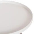 ΒΟΗΘΗΤΙΚΟ ΤΡΑΠΕΖΑΚΙ ΣΤΡΟΓΓΥΛΟ DRISCOLL HM6477.02 ΚΡΕΜ ΑΛΟΥΜΙΝΙΟ-ΑΝΟΙΧΤΟ ΓΚΡΙ ΣΧΟΙΝΙ Φ55x44Υ