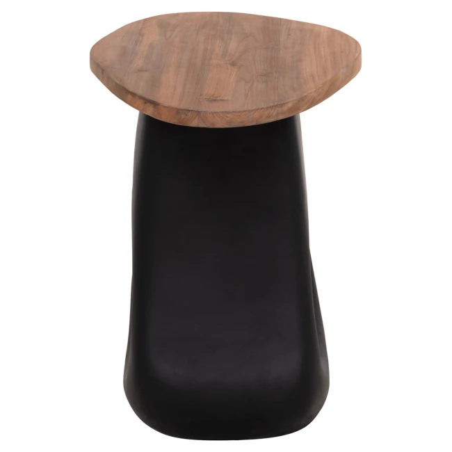 ΒΟΗΘΗΤΙΚΟ ΤΡΑΠΕΖΙ AIDA HM4692.01 FIBER CEMENT ΜΑΥΡΟ--ΞΥΛΟ TEAK TOP 47x60x59Υεκ