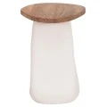 ΒΟΗΘΗΤΙΚΟ ΤΡΑΠΕΖΙ AIDA HM4692.02 FIBER CEMENT ΛΕΥΚΟ--ΞΥΛΟ TEAK TOP 47x60x59Υεκ