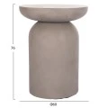 ΒΟΗΘΗΤΙΚΟ ΤΡΑΠΕΖΙ ANNA HM18160.03 FIBER CEMENT ΣΕ ΓΚΡΙ--Φ60x76Υεκ.
