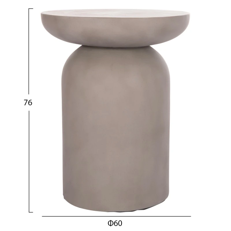 ΒΟΗΘΗΤΙΚΟ ΤΡΑΠΕΖΙ ANNA HM18160.03 FIBER CEMENT ΣΕ ΓΚΡΙ--Φ60x76Υεκ.