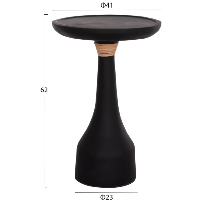 ΒΟΗΘΗΤΙΚΟ ΤΡΑΠΕΖΙ ΓΙΑ ΛΑΜΠΑΤΕΡ TORG HM18170.01 FIBER CEMENT ΜΑΥΡΟ Φ41x62Υεκ.