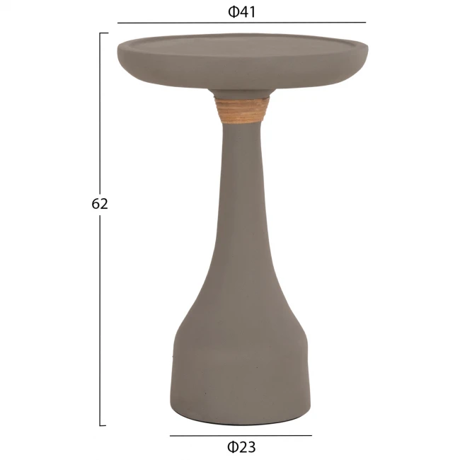 ΒΟΗΘΗΤΙΚΟ ΤΡΑΠΕΖΙ ΓΙΑ ΛΑΜΠΑΤΕΡ TORG HM18170.03 FIBER CEMENT ΓΚΡΙ Φ41x62Υεκ.