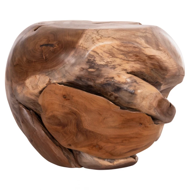 ΒΟΗΘΗΤΙΚΟ ΤΡΑΠΕΖΙ LOGGY HM18295 ΞΥΛΟ TEAK--ΦΥΣΙΚΟ 50x50x50Υεκ.