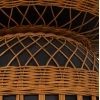 ΒΟΗΘΗΤΙΚΟ ΤΡΑΠΕΖΙ PRILEP HM18159.01 FIBER CEMENT ΜΑΥΡΟ & RATTAN--Φ60x76,5Υεκ
