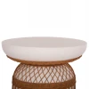 ΤΡΑΠΕΖΙ ΤΡΑΠΕΖΑΡΙΑΣ PRILEP HM18159.02 FIBER CEMENT ΛΕΥΚΟ & RATTAN--Φ60x76,5Υεκ