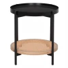ΒΟΗΘΗΤΙΚΟ ΤΡΑΠΕΖΙ SEITZ HM18031 ΓΥΑΛΙ TOP-ΜΕΤΑΛΛΟ-RATTAN ΣΕ ΦΥΣΙΚΟ Φ50x55,5Υεκ.