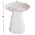 ΒΟΗΘΗΤΙΚΟ ΤΡΑΠΕΖΙ ΣΤΡΟΓΓΥΛΟ ROSS HM9708 ΜΑΣΙΦ ΞΥΛΟ MANGO ΣΕ ΛΕΥΚΟ Φ45x48Υεκ.