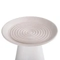 ΒΟΗΘΗΤΙΚΟ ΤΡΑΠΕΖΙ ΣΤΡΟΓΓΥΛΟ ROSS HM9708 ΜΑΣΙΦ ΞΥΛΟ MANGO ΣΕ ΛΕΥΚΟ Φ45x48Υεκ.
