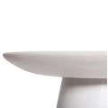 ΒΟΗΘΗΤΙΚΟ ΤΡΑΠΕΖΙ ΣΤΡΟΓΓΥΛΟ ROSS HM9708 ΜΑΣΙΦ ΞΥΛΟ MANGO ΣΕ ΛΕΥΚΟ Φ45x48Υεκ.