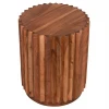ΒΟΗΘΗΤΙΚΟ ΤΡΑΠΕΖΙ ΣΤΡΟΓΓΥΛΟ SEDGE HM9696 ΜΑΣΙΦ ΑΚΑΚΙΑ-ΦΥΣΙΚΟ ΧΡΩΜΑ Φ40x50Υεκ.