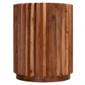 ΒΟΗΘΗΤΙΚΟ ΤΡΑΠΕΖΙ ΣΤΡΟΓΓΥΛΟ SEDGE HM9696 ΜΑΣΙΦ ΑΚΑΚΙΑ-ΦΥΣΙΚΟ ΧΡΩΜΑ Φ40x50Υεκ.