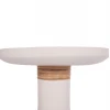 ΒΟΗΘΗΤΙΚΟ ΤΡΑΠΕΖΙ TRED(T) HM18169.02 FIBER CEMENT ΛΕΥΚΟ-ΦΥΣΙΚΟ RATTAN--Φ40x61Υεκ.