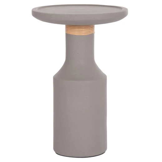 ΒΟΗΘΗΤΙΚΟ ΤΡΑΠΕΖΙ TRED(T) HM18169.03 FIBER CEMENT ΓΚΡΙ-ΦΥΣΙΚΟ RATTAN--Φ40x61Υεκ.