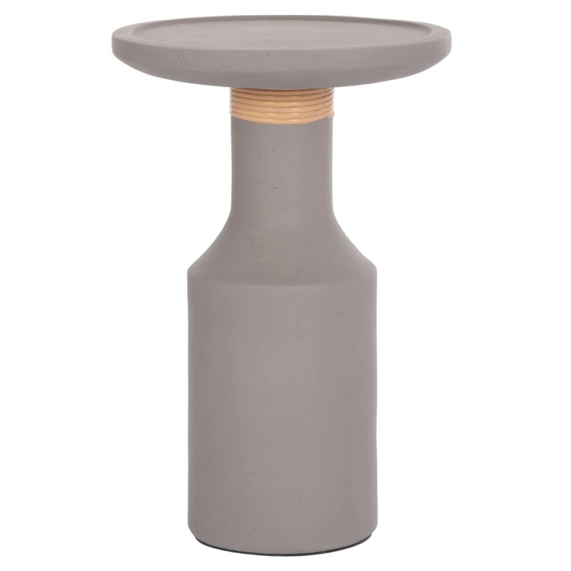 ΒΟΗΘΗΤΙΚΟ ΤΡΑΠΕΖΙ TRED(T) HM18169.03 FIBER CEMENT ΓΚΡΙ-ΦΥΣΙΚΟ RATTAN--Φ40x61Υεκ.