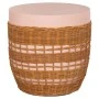 ΒΟΗΘΗΤΙΚΟ ΤΡΑΠΕΖΙ VILHENA HM18166 FIBER CEMENT ΡΟΖ-RATTAN ΦΥΣΙΚΟ Φ44.5x45Υεκ.