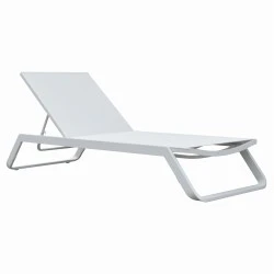 ΞΑΠΛΩΣΤΡΑ ΑΛΟΥΜΙΝΙΟΥ MARIMAR HM6562.02 ΣΚΕΛΕΤΟΣ & TEXTILENE ΛΕΥΚΟ 220x67.5x31.5Υεκ