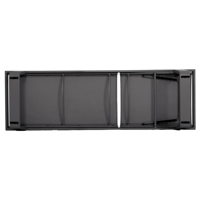 ΞΑΠΛΩΣΤΡΑ ΑΛΟΥΜΙΝΙΟΥ ΜΕ ΥΦΑΣΜΑ TESLIN RICKON HM6292.01 ΣΕ ΓΚΡΙ 198x61,5x97Υεκ.