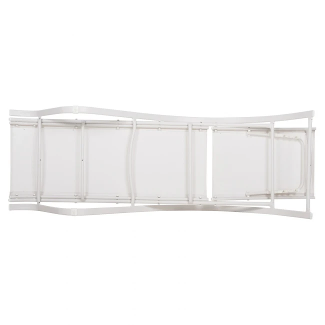 ΞΑΠΛΩΣΤΡΑ ΑΛΟΥΜΙΝΙΟΥ WAKANA  ΛΕΥΚΗ ΜΕ TEXTLINE ΛΕΥΚΟ HM5133.02 194x54-66x30 cm.