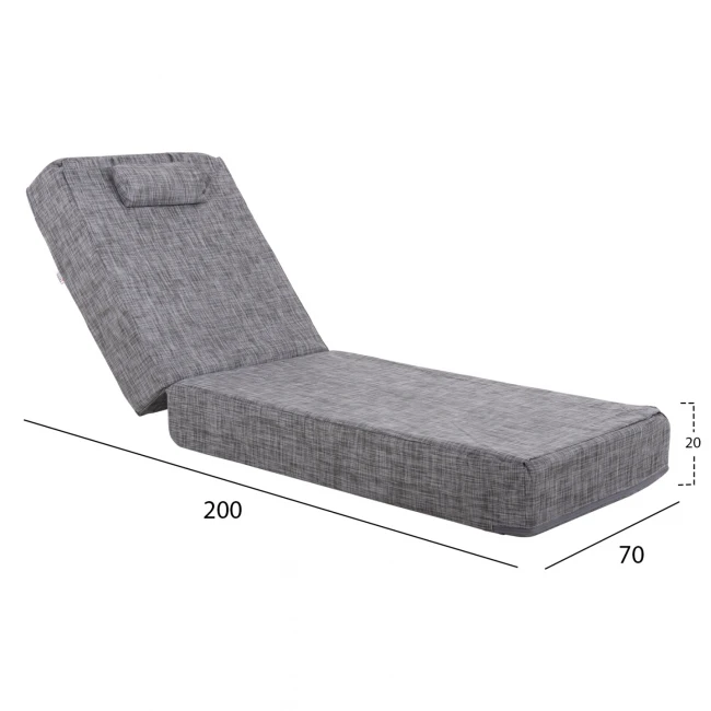 ΞΑΠΛΩΣΤΡΑ IKARIA ΜΕ ΠΟΔΙ HM10623.05 ΠΕΥΚΟ ΣΕ ΦΥΣΙΚΟ-ΓΚΡΙ TEXTILEΝΕ-ΜΑΞΙΛΑΡΙ 20εκ.