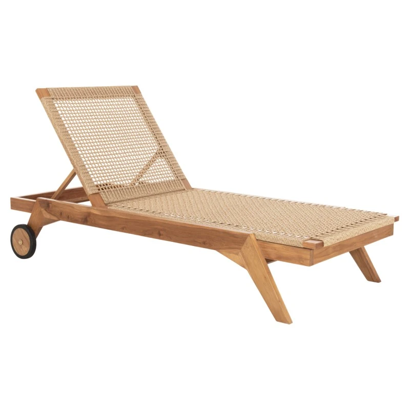 ΞΑΠΛΩΣΤΡΑ ΚΙΚΙ HM6359 TEAK ΞΥΛΟ ΚΑΙ ΣΧΟΙΝΙ P.E. ΣΕ ΠΛΕΞΗ 200x80x99Υεκ.