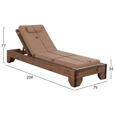 ΞΑΠΛΩΣΤΡΑ ΚΟΡΙΝΟΣ HM10772.04T ΞΥΛΟ ΠΕΥΚΟΥ ΚΑΡΥΔΙ--ΜΑΞΙΛΑΡΙ ΜΟΚΑ 79x204x77Υεκ