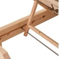 ΞΑΠΛΩΣΤΡΑ ΜΕ ΜΑΞΙΛΑΡΙ ΚΟΡΙΝΟΣ HM10776.04T ΞΥΛΟ ΠΕΥΚΟΥ--TEXTILENE ΣΕ ΜΟΚΑ 79x204x77Υ