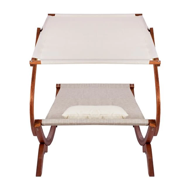 ΞΑΠΛΩΣΤΡΑ ΠΑΡΑΛΙΑΣ ΞΥΛΙΝΗ ΚΑΡΥΔΙ-ΜΠΕΖ ΜΕ ΣΚΙΑΣΤΡΟ COLBY HM5671.02 105X221X162Υ εκ.