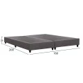 ΥΠΟΣΤΡΩΜΑ/ΚΡΕΒΑΤΙ KING-SIZE SIGGY HM21218 ΓΚΡΙ ΥΦΑΣΜΑ--ΓΙΑ 180x200εκ.