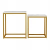 ΖΙΓΚΟΝ GRELAY 2 ΤΕΜ MDF ΟΨΗ ΜΑΡΜΑΡΟΥ & ΜΕΤΑΛΛΟ HM8762.11 45Χ45Χ50εκ. & 37Χ37Χ43 εκ.