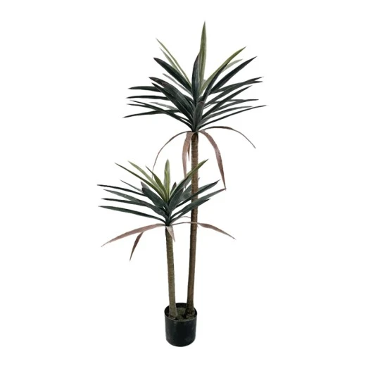 Διακοσμητικό φυτό Dracaena palm σε γλάστρα Inart πράσινο pp Υ125εκ
