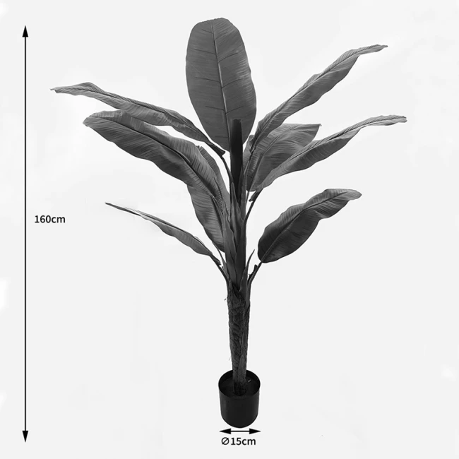 Decorative plant in pot Banono Inart green D95x160cm