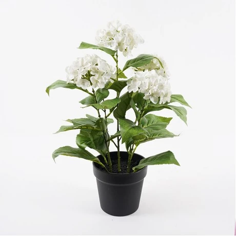 Decorative plant in a pot Hydrangea Inart white D35x50cm