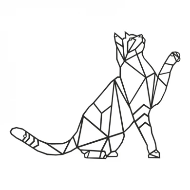 Διακοσμητικό τοίχου Cathy pakooworld μαύρο μεταλλικό 40x0,15x40εκ