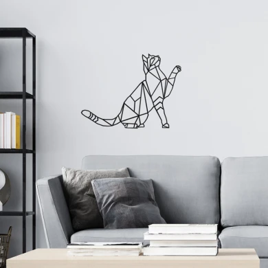 Διακοσμητικό τοίχου Cathy pakooworld μαύρο μεταλλικό 40x0,15x40εκ