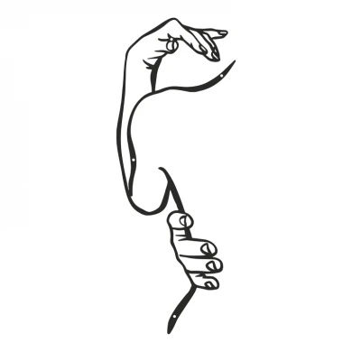 Διακοσμητικό τοίχου Femalo pakooworld μαύρο μεταλλικό 20x0,15x50εκ