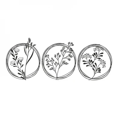 Διακοσμητικό τοίχου Fremio pakooworld σετ 3τεμ μαύρο μεταλλικό Φ30x0,15εκ