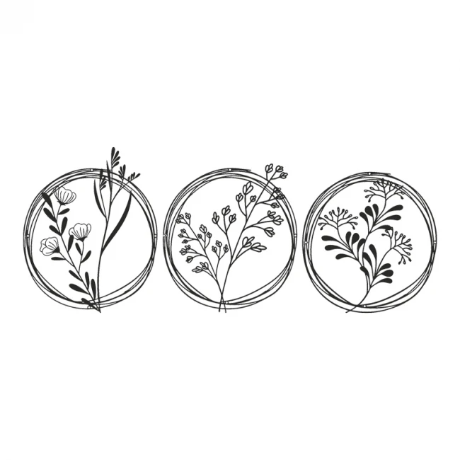 Διακοσμητικό τοίχου Fremio pakooworld σετ 3τεμ μαύρο μεταλλικό Φ30x0,15εκ