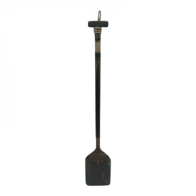 Διακοσμητικό τοίχου κουπί Boon Inart μαόνι ξύλο σε μαύρη-φυσική απόχρωση 20x3x120εκ