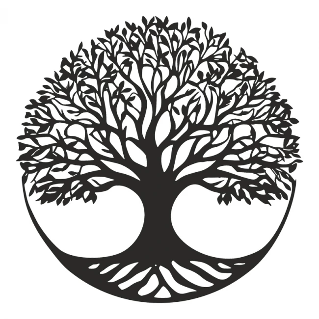 Διακοσμητικό τοίχου Lifeto pakooworld μαύρο μεταλλικό Φ80x0,15εκ