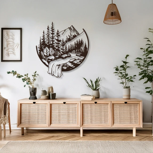 Διακοσμητικό τοίχου Mordio pakooworld μαύρο μεταλλικό Φ60x0,15εκ