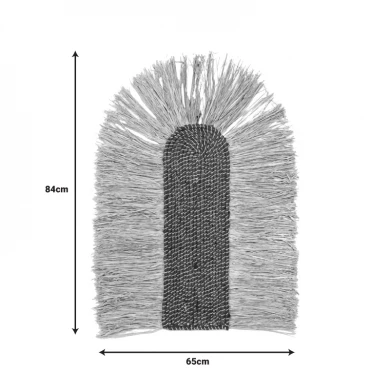 Διακοσμητικό τοίχου Ramzon Inart sisal σε φυσική απόχρωση 84x65x2εκ