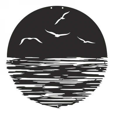 Διακοσμητικό τοίχου Seline pakooworld μαύρο μεταλλικό Φ40x0,15εκ