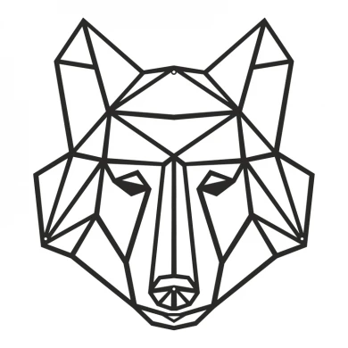 Διακοσμητικό τοίχου Wolfo pakooworld μαύρο μεταλλικό 40x0,15x40εκ