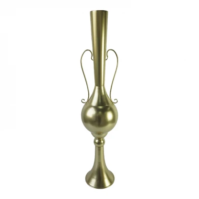 Διακοσμητικό βάζο δαπέδου Hra Inart μέταλλο σε χρυσή απόχρωση Φ20.3x94εκ