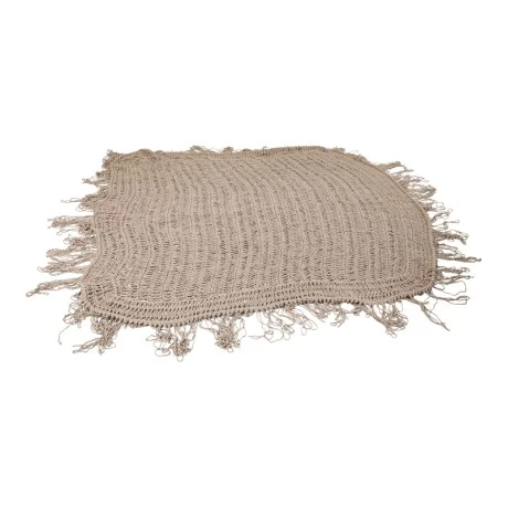 Shelto pakoworld macrame poly-cotton shade net in beige shade 400x400x27cm