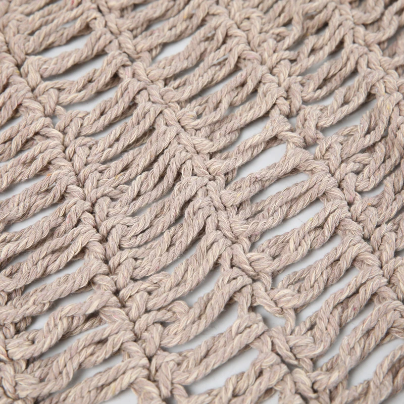 Shelto pakoworld macrame poly-cotton shade net in beige shade 400x400x27cm